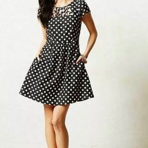 Anthropologie Maeve Fit & Flare, Polka Dot Dress